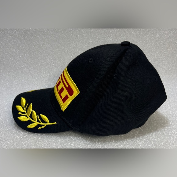 Pirelli Racing Embroidered Adjustable Cap Hat Black - Picture 2 of 6